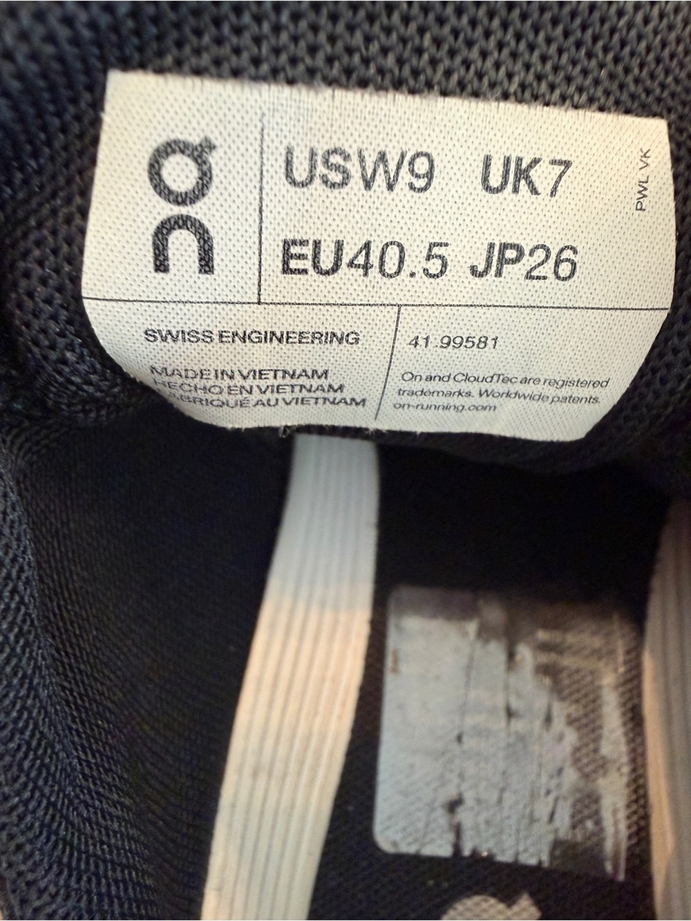 On Cloud Womens Cloudswift Black/Rock Running Sneakers - Picture 6 of 9